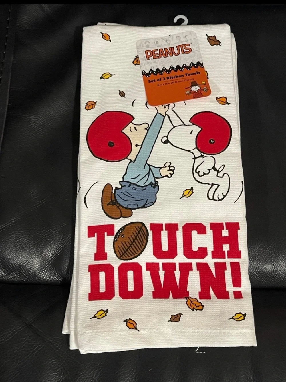 Peanuts Football Kitchen Towels, Set of 2 TOUCH DOWN